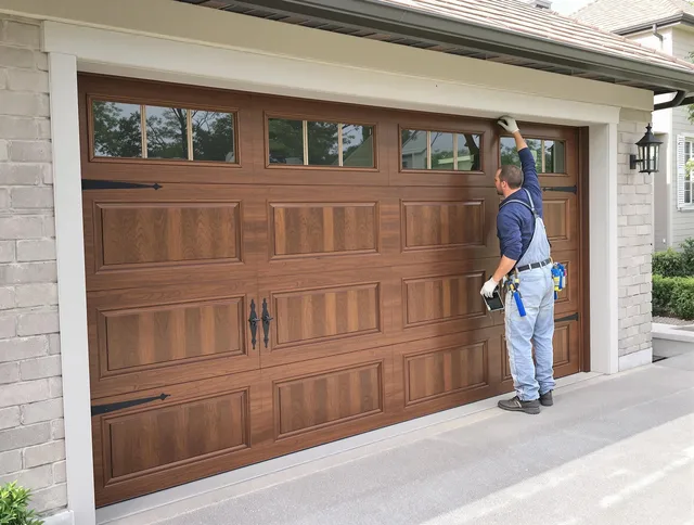 Custom garage door showcase by Newtown Garage Door Repair in Newtown