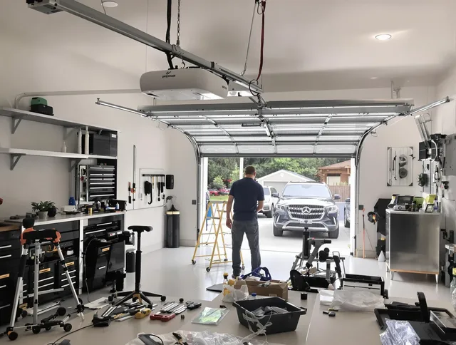 Garage door opener installation by Newtown Garage Door Repair in Newtown
