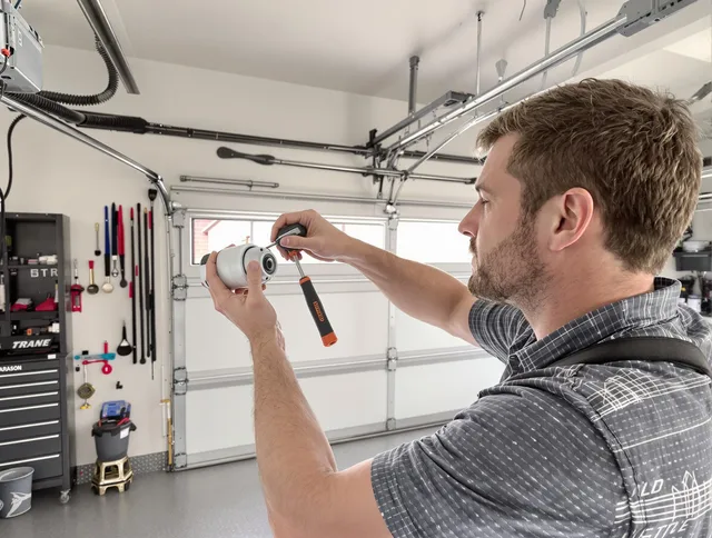 Garage door opener repair service by Newtown Garage Door Repair in Newtown