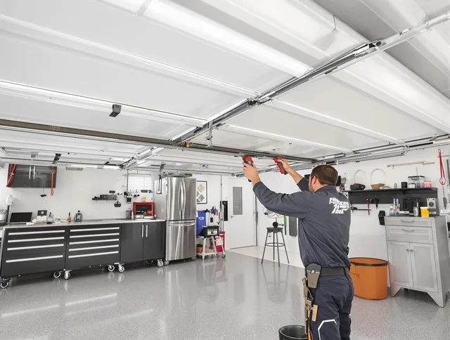 Overhead garage door repair service by Newtown Garage Door Repair in Newtown