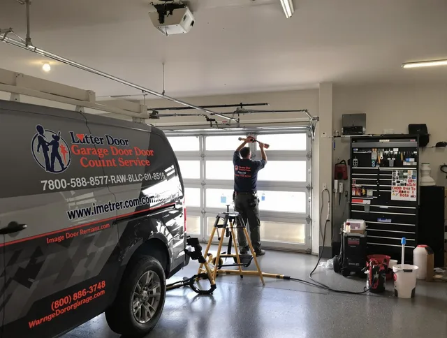 Newtown Garage Door Repair team performing same-day garage door repair in Newtown